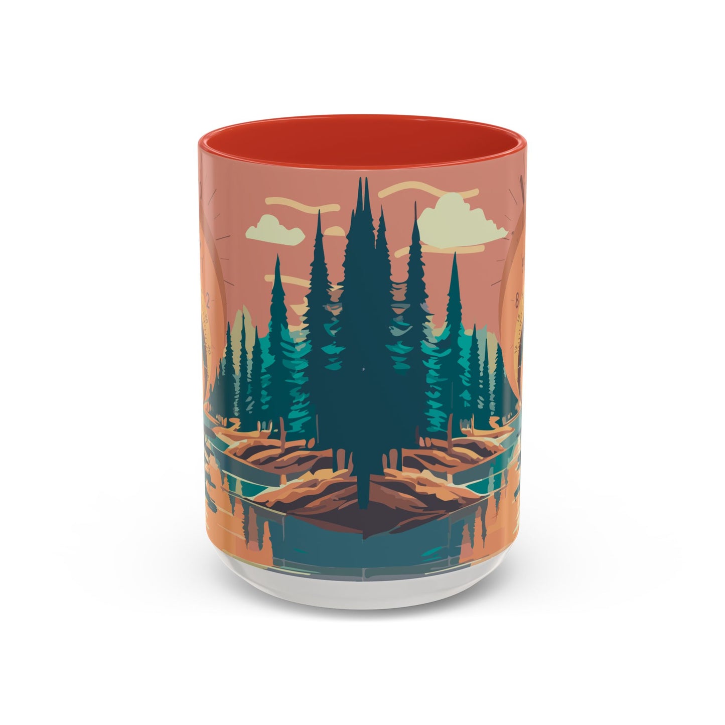 Vintage Flight Instrument Sunset Coffee Mug 15oz