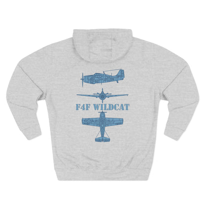F4F Wildcat  Three-Panel Fleece Hoodie