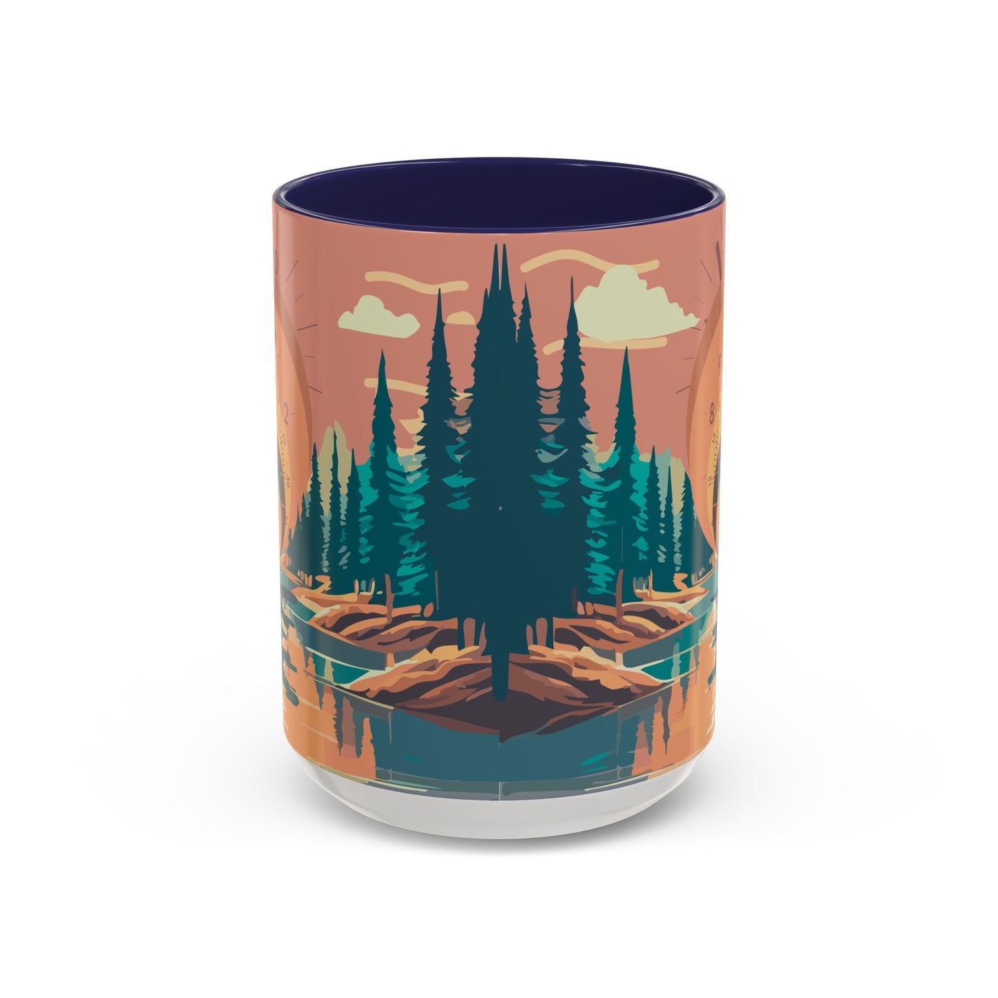 Vintage Flight Instrument Sunset Coffee Mug 15oz