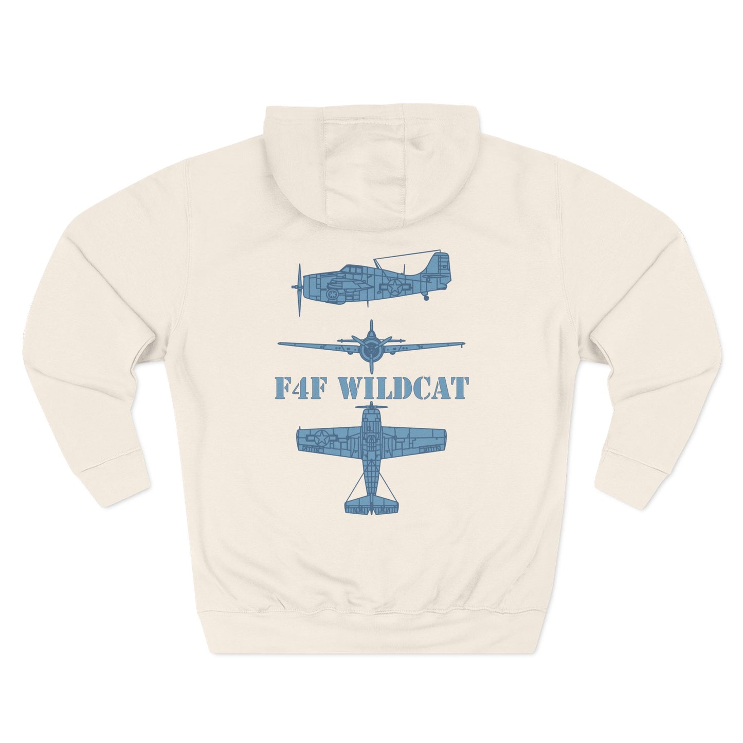 F4F Wildcat  Three-Panel Fleece Hoodie