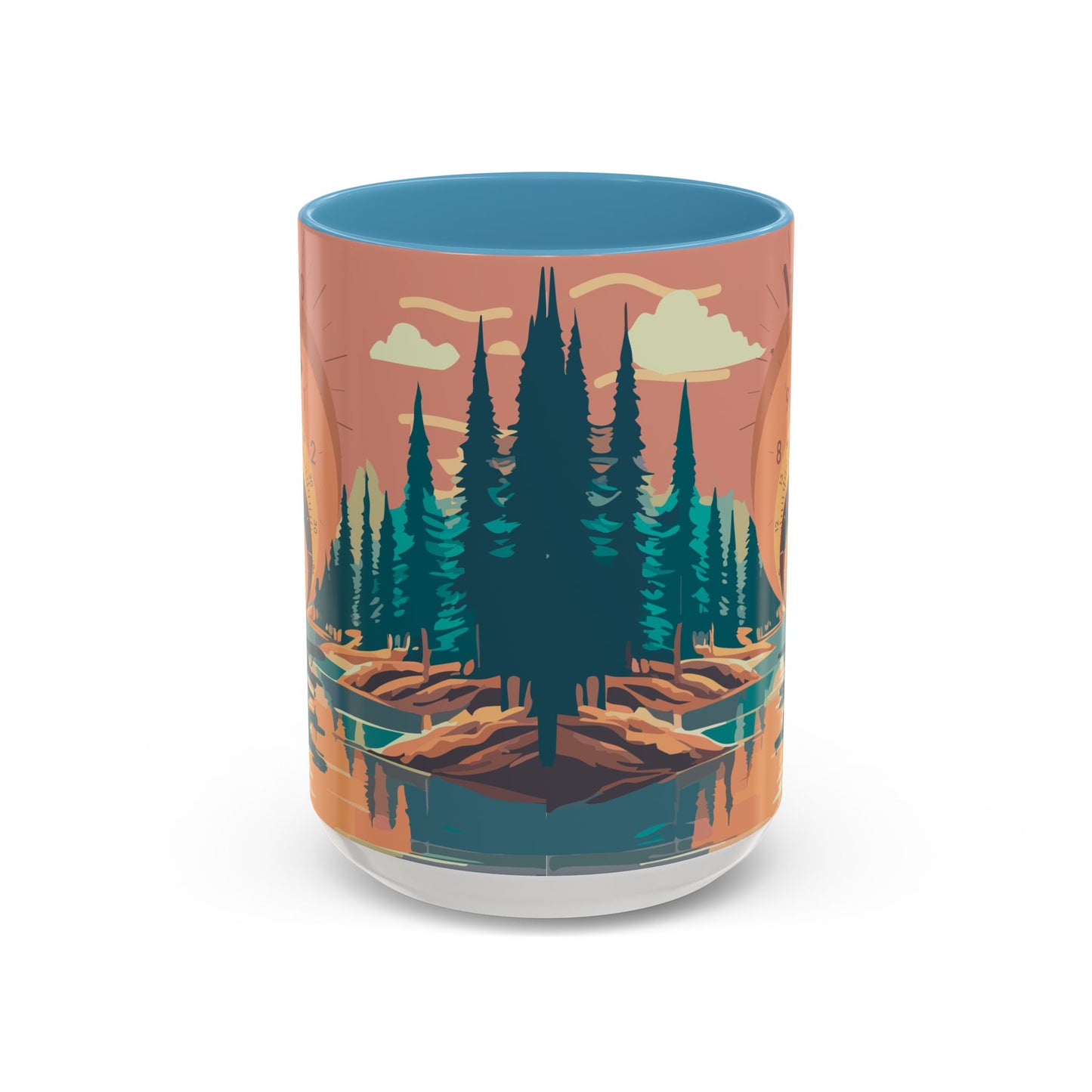 Vintage Flight Instrument Sunset Coffee Mug 15oz