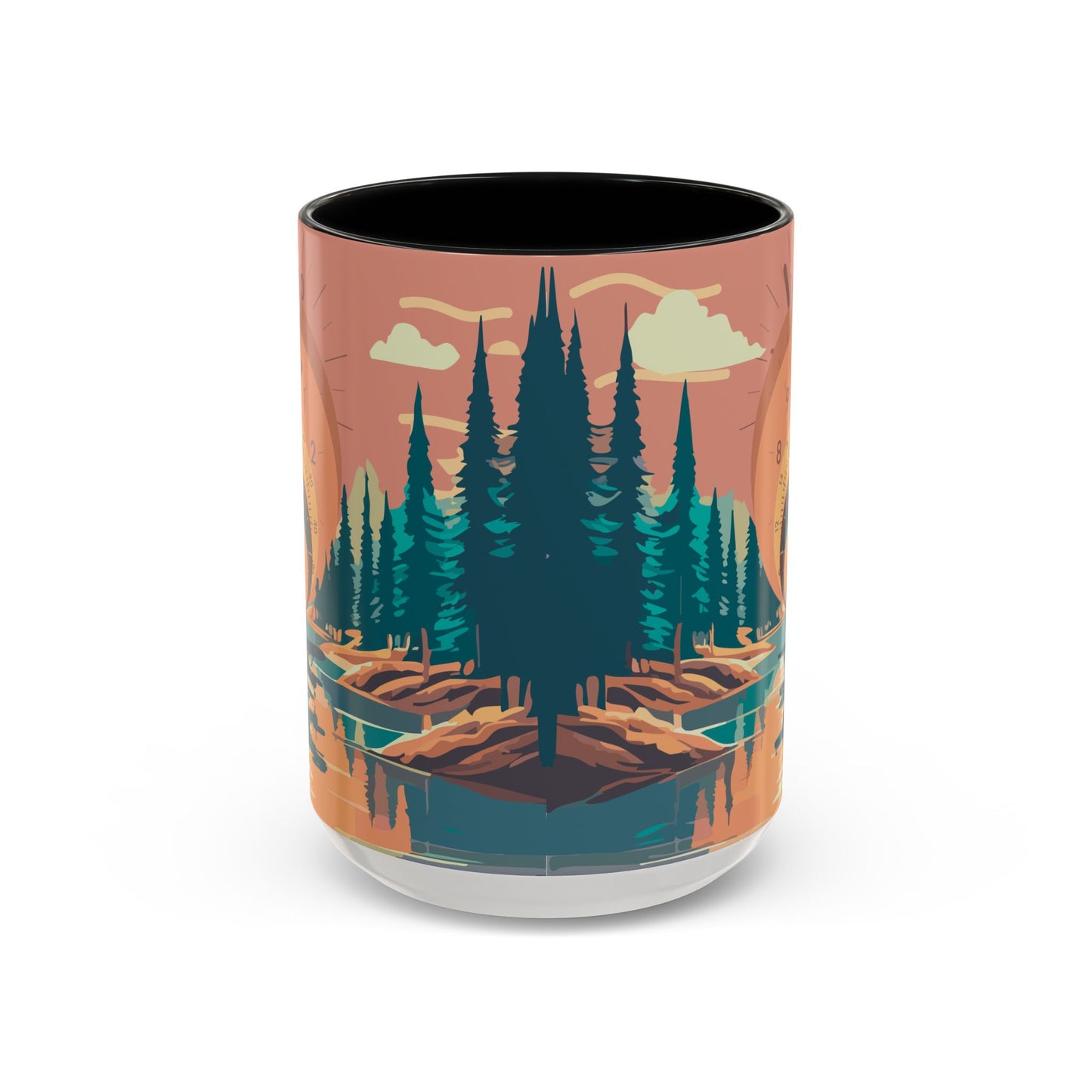 Vintage Flight Instrument Sunset Coffee Mug 15oz