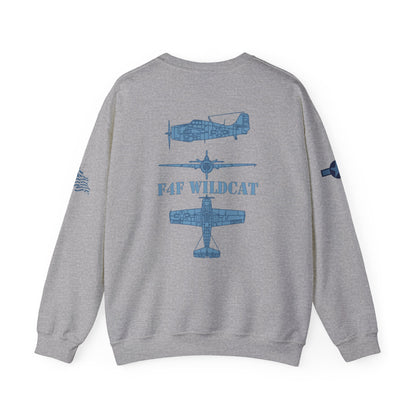F4F Wildcat Airplane Heavy Blend™ Crewneck Sweatshirt