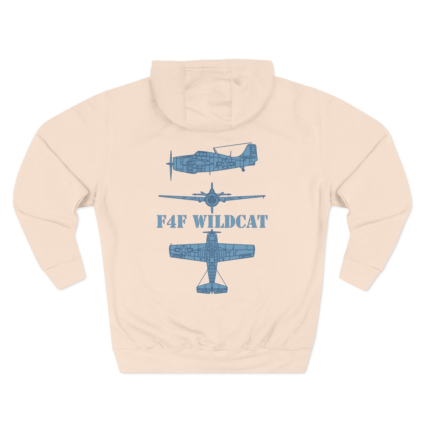 F4F Wildcat  Three-Panel Fleece Hoodie