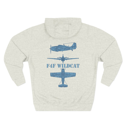 F4F Wildcat  Three-Panel Fleece Hoodie