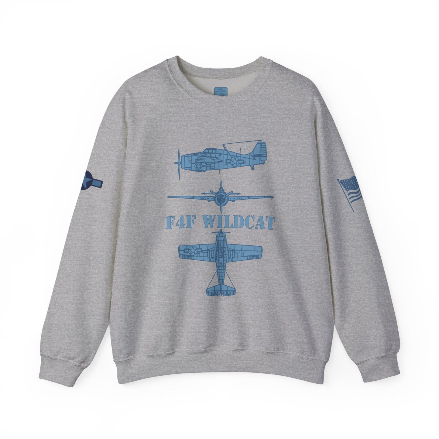 F4F Wildcat Airplane Heavy Blend™ Crewneck Sweatshirt