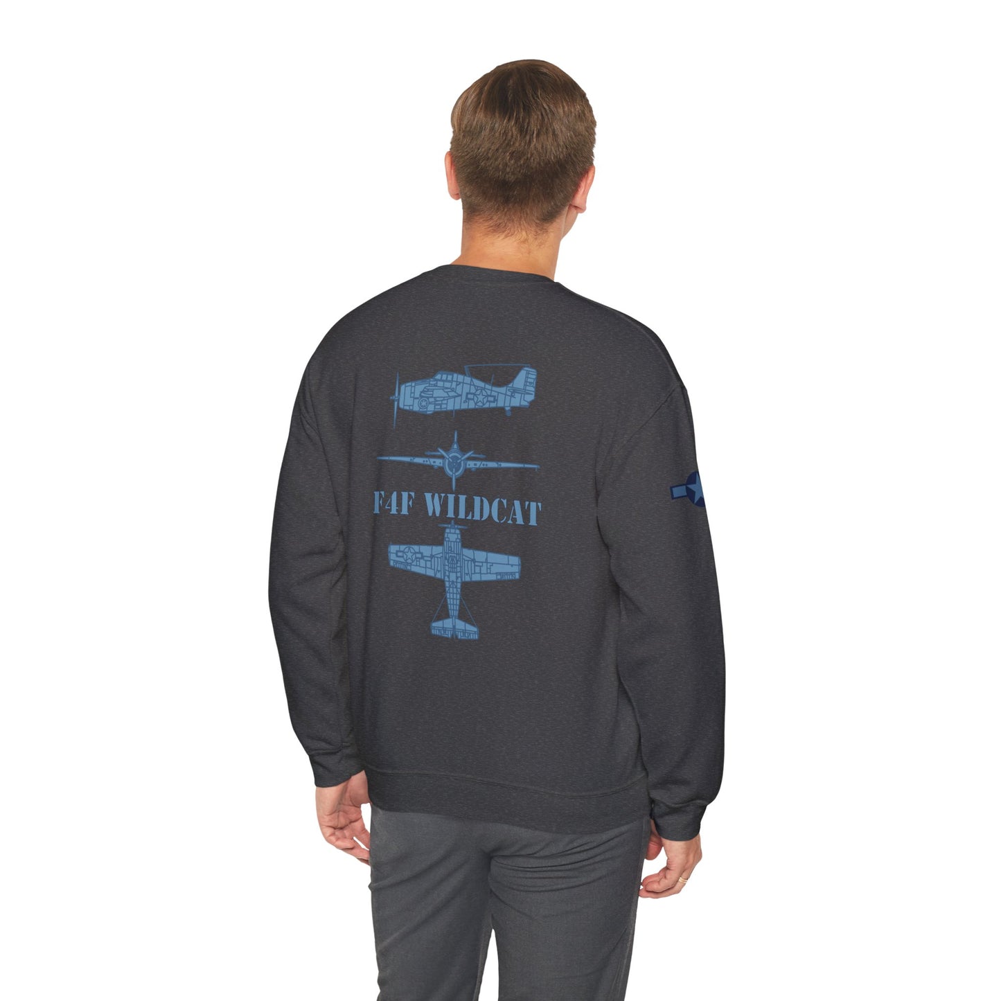 F4F Wildcat Airplane Heavy Blend™ Crewneck Sweatshirt