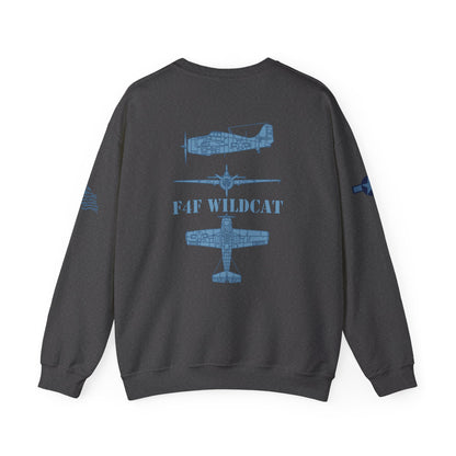 F4F Wildcat Airplane Heavy Blend™ Crewneck Sweatshirt
